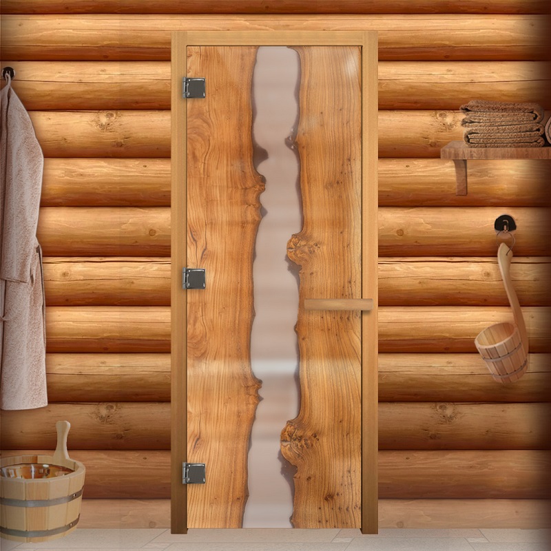  Везувий Дверь для бани Декор \Слэб\ стандарт (миниатюра)